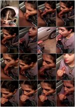 بنت سمرة سكسي نازلة على ركبتيها ترضع زبر فحلها و تدلعو و تبص عليه و هي مبسوطة.jpg